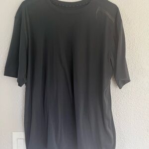 Asics Black Short Sleeve Tee with Gradient Design
